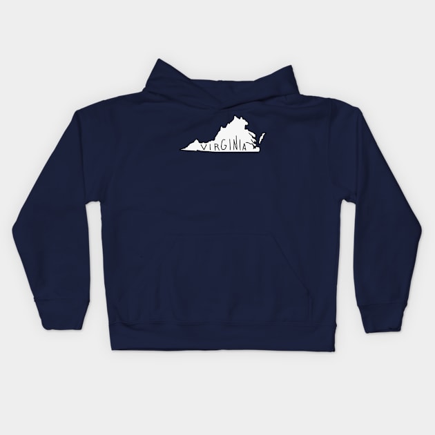 The State of Virginia - No Color Kids Hoodie by loudestkitten